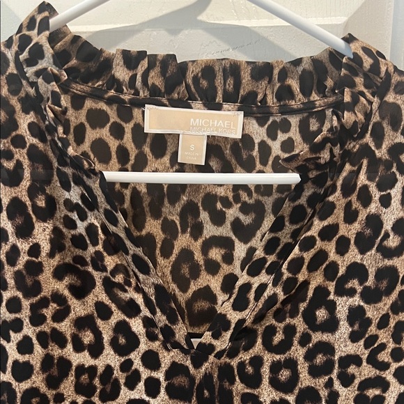 MICHAEL Michael Kors Leopard Print Blouse Chic Feminine - Picture 2 of 6